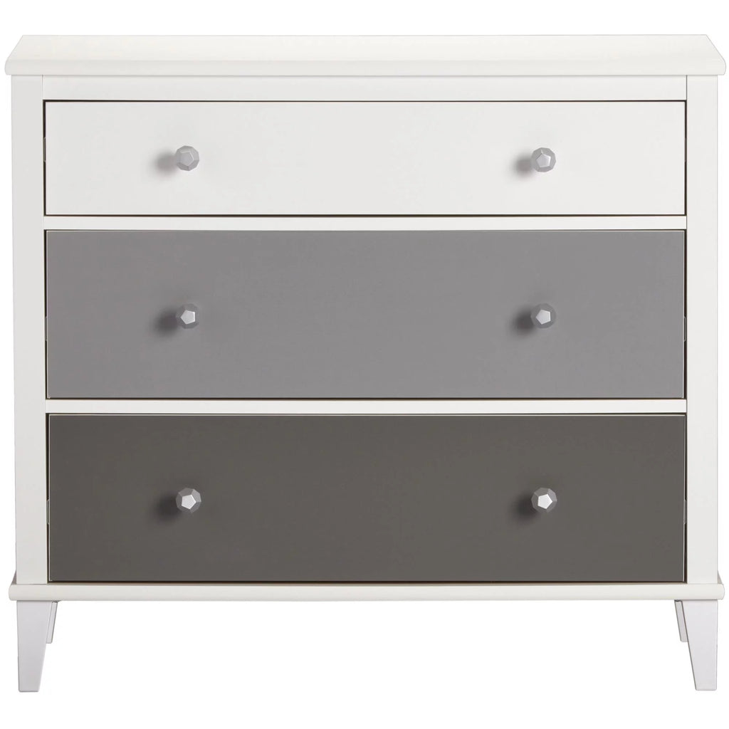 White 3 Drawer Dresser P642
