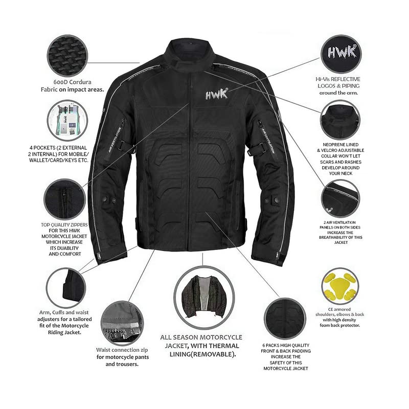 Weather Resistant Cordura Textile Motorcycle Jacket X3653