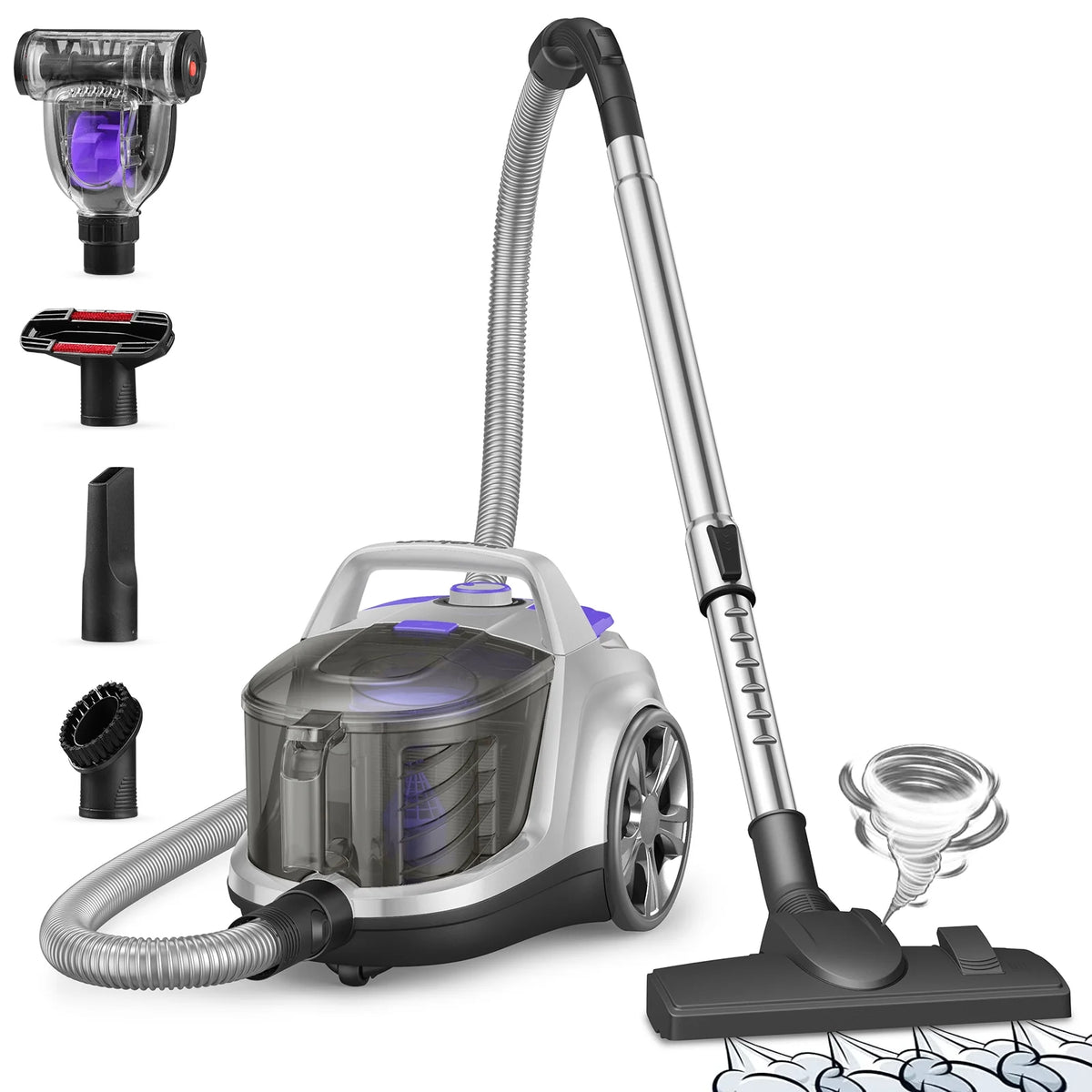 1200W 3.6QT Bagless Canister Vacuum Cleaner V55763