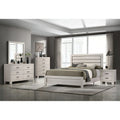 Gray 6 Drawer Wood Dresser with Mirror I361065