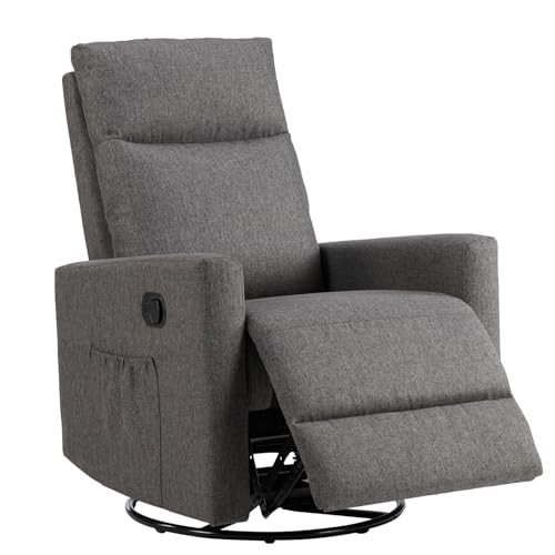 Light Grey Massage Recliner Chair with Lumbar Support B1263