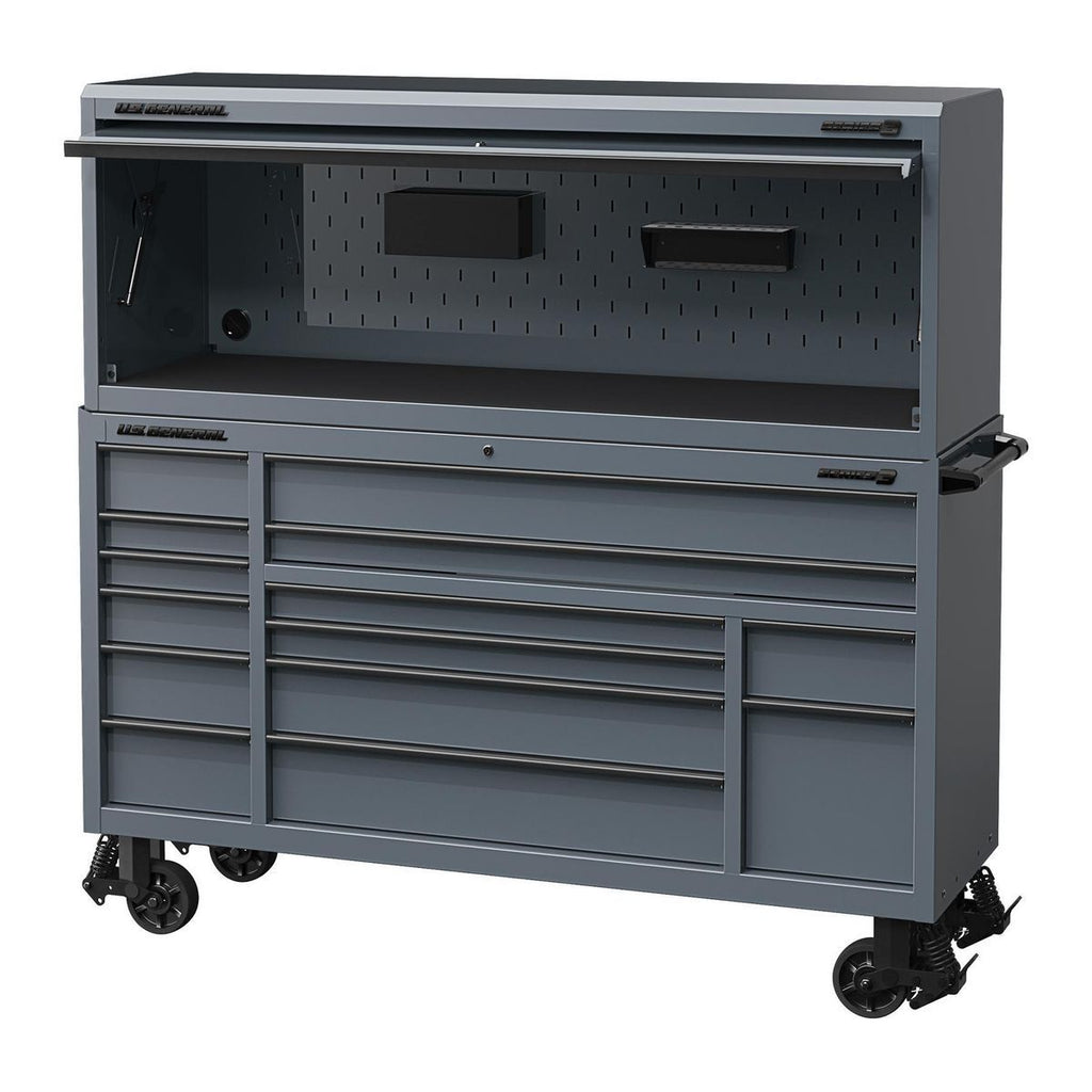 72 in. x 22 in. Triple-Bank Roll Cab, Slate Gray I647272