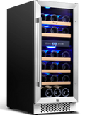 15 Bottle Dual Zone Wine Cooler Refrigerator S51098