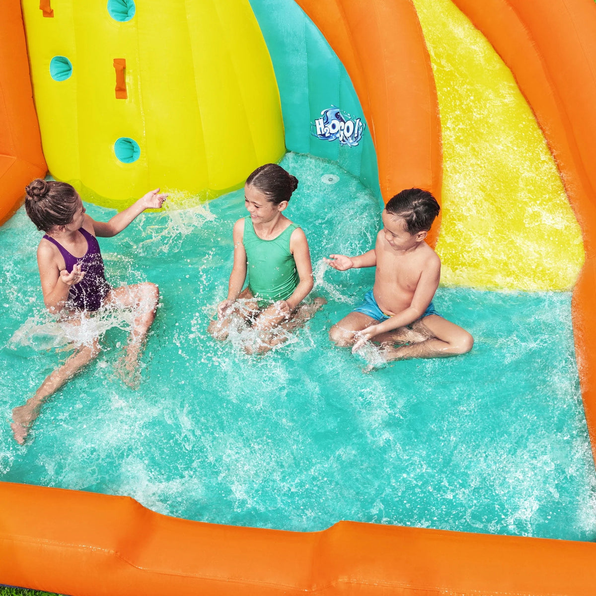 Kids Outdoor Inflatable Water Park with Water Cannon W386566