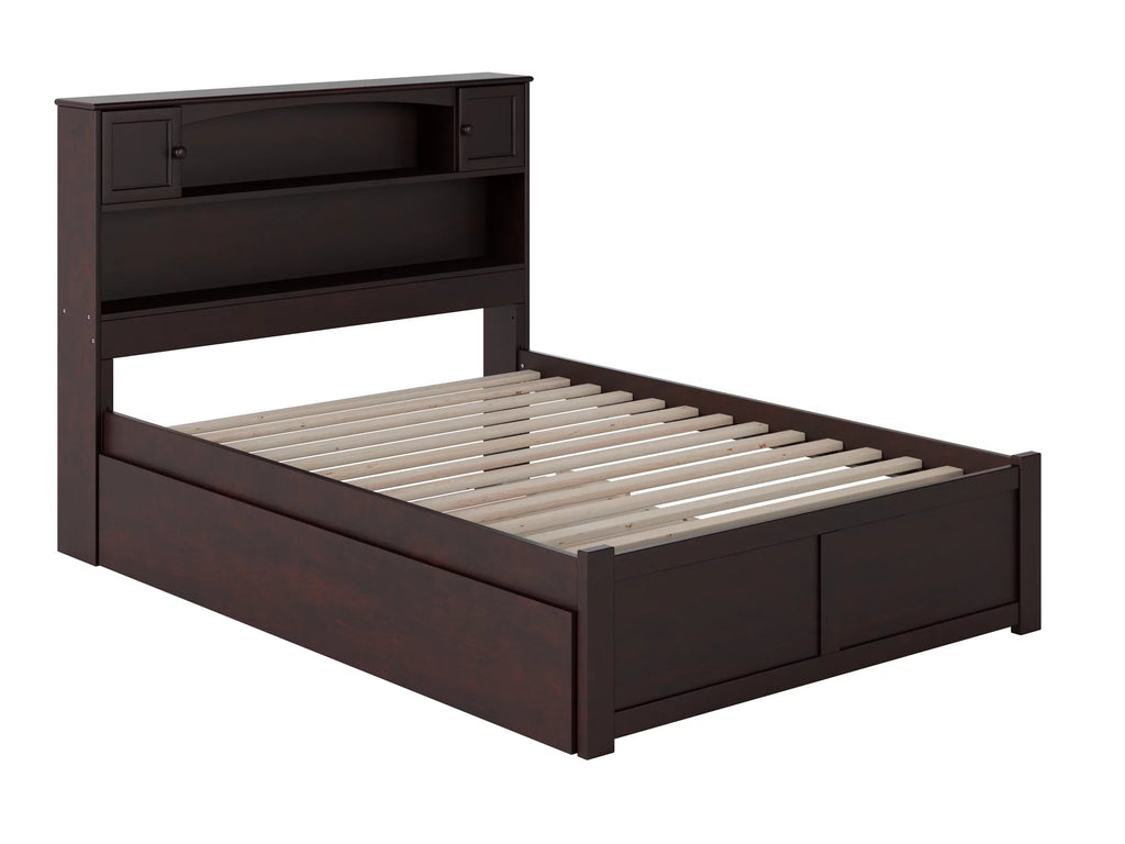 Espresso Full Platform Bed with Trundle Bed Z9665