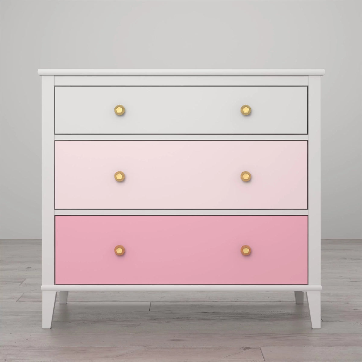 White 3 Drawer Dresser P642