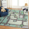 Pine Green 8' x 10' Kids Indoor Area Rug Z9935