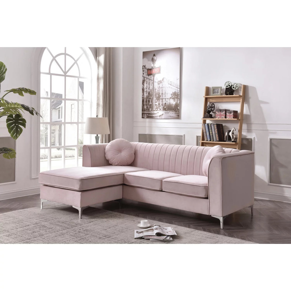 Pink Sofa Chaise I244