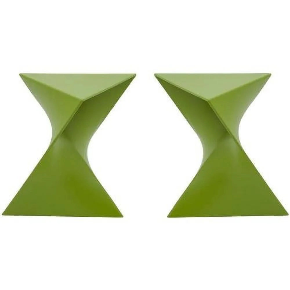 Green Plastic End Table Set Of 2 N34008
