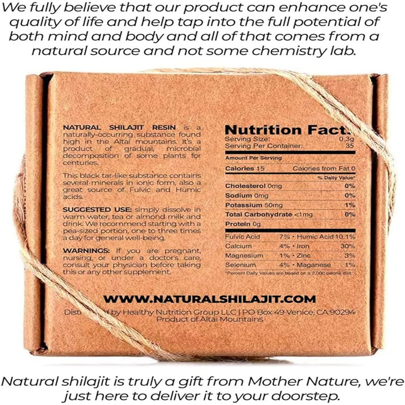 10 Gram Shilajit Resin with Fulvic Acid & Trace Minerals O88493