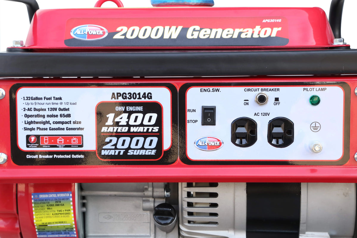 2000 Watt Portable Gas Powered Generator S71818