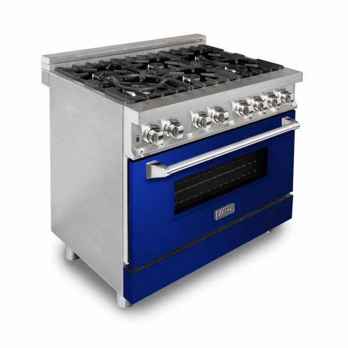 36 in. Stainless Steel Gas Burner Electric Oven Range O496360