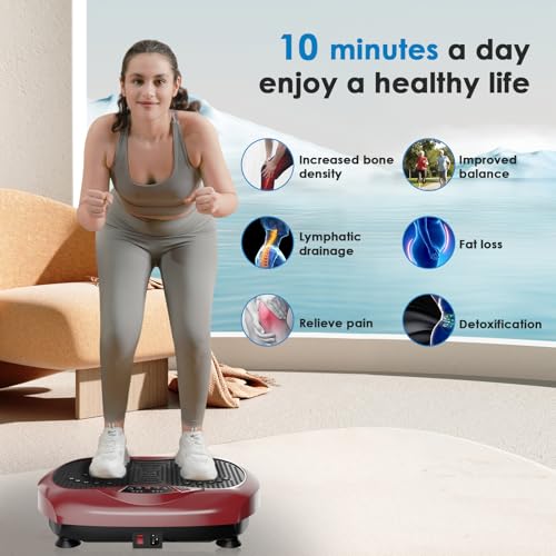 Vibration Plate Exercise Machine with Resistance Bands I319