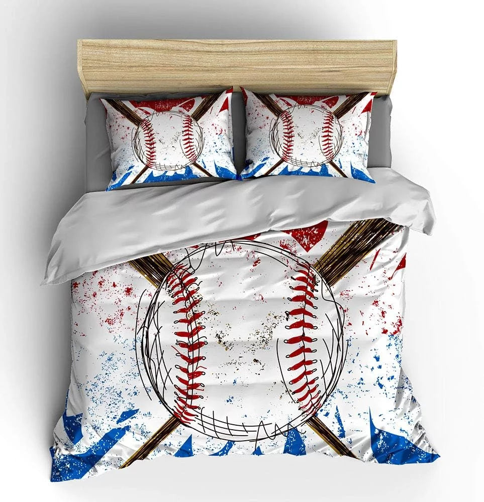 Full Size 3 Piece Baseball Bedding Sets M94186