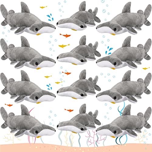 12 Pieces Shark Plush Stuffed Ocean Animals K639