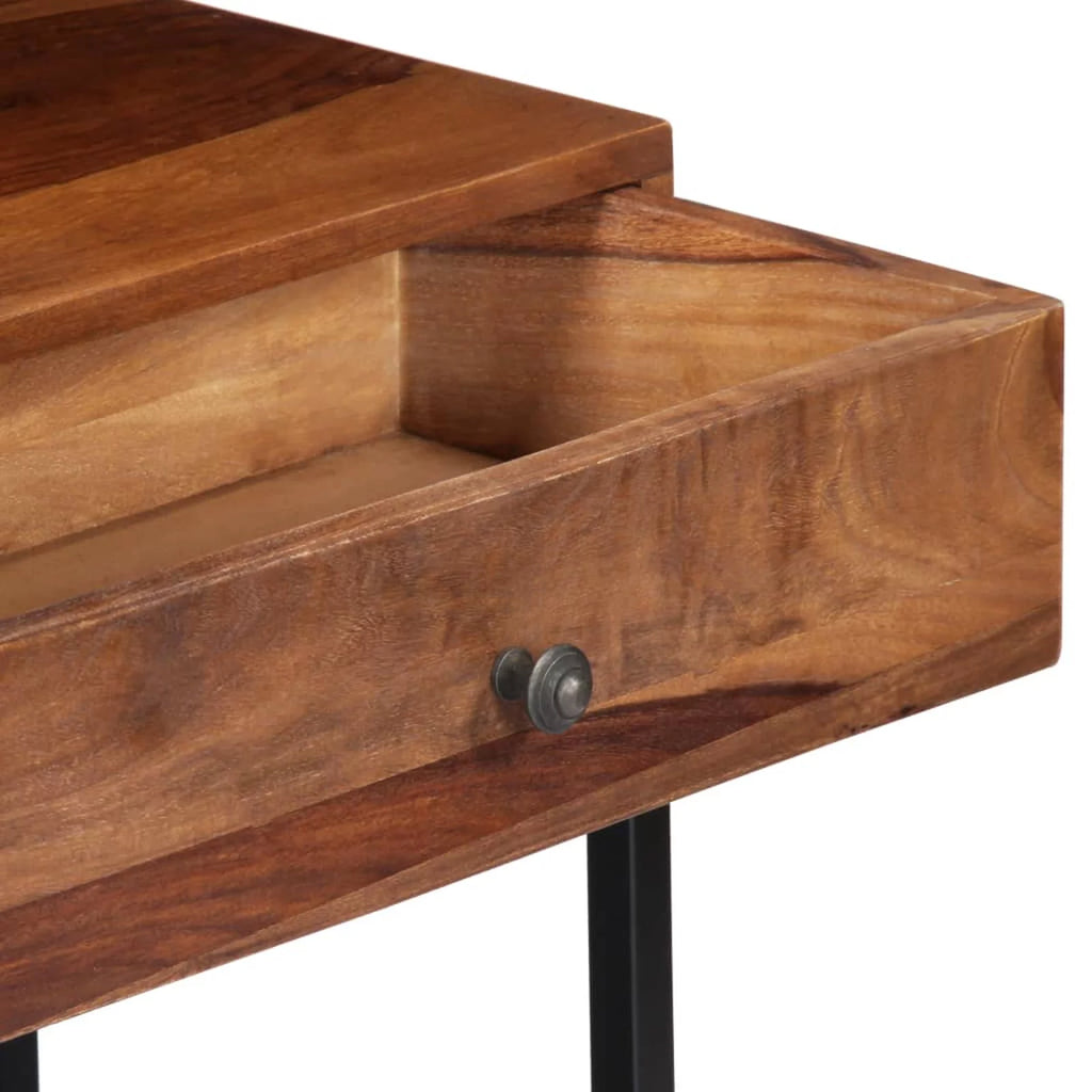 Sheesham Wood TV Stand with Storage Drawer and 2 Open Compartments G28686