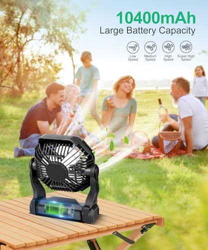 Portable Rechargeable Fan with LED Lantern V172