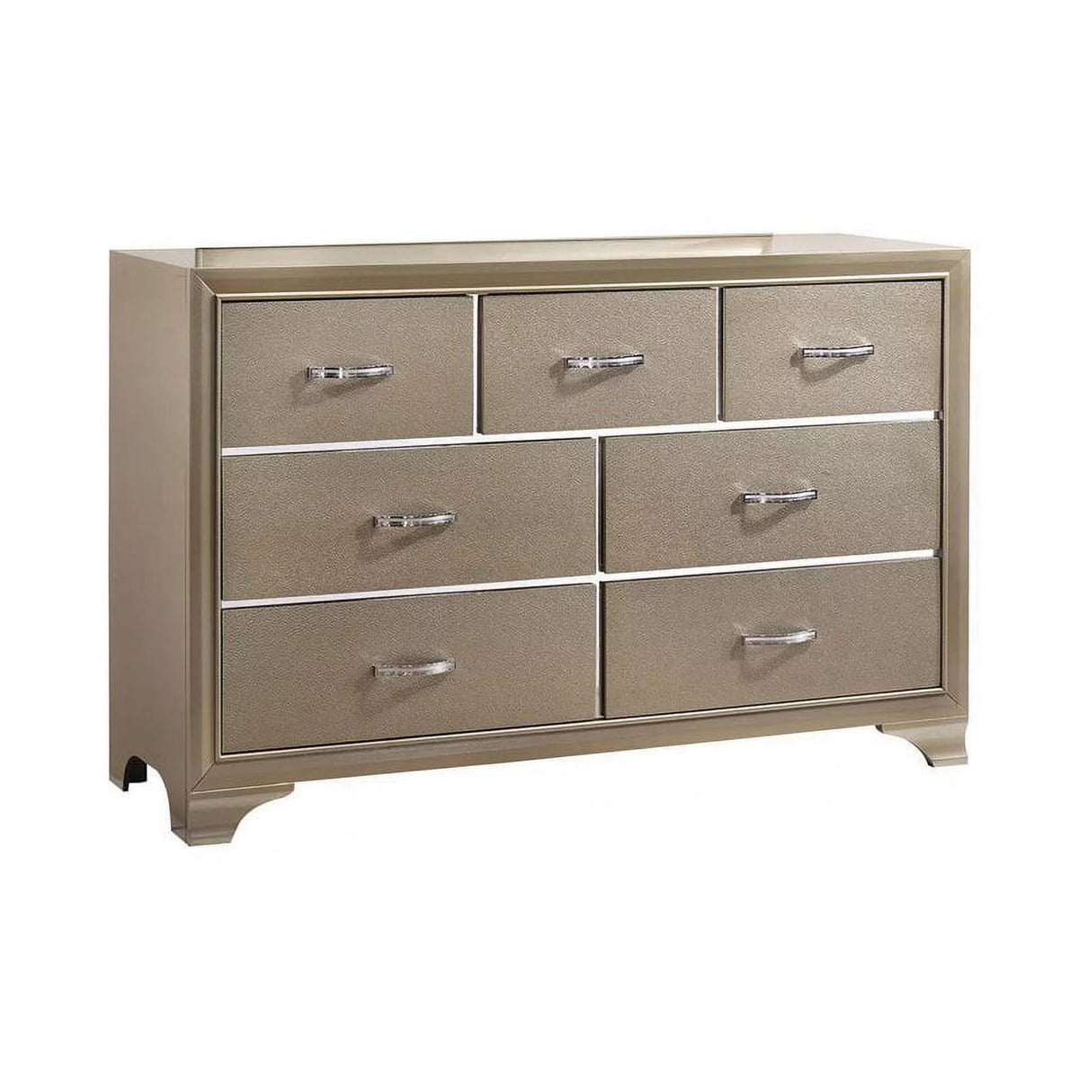 Metallic Champagne Bedroom Set W7135