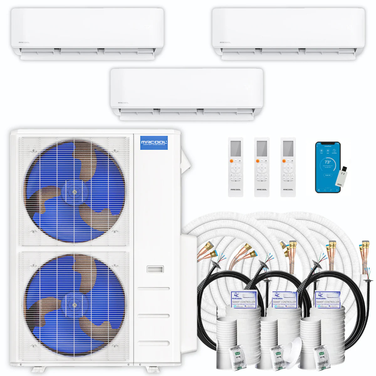 48,000 BTU 3 Zone Ductless Mini Split Air Conditioner and Heat Pump D44730