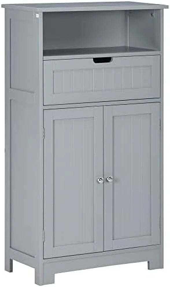 Grey Freestanding Bathroom Cabinet with Drawer W5376