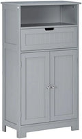 Grey Freestanding Bathroom Cabinet with Drawer W5376