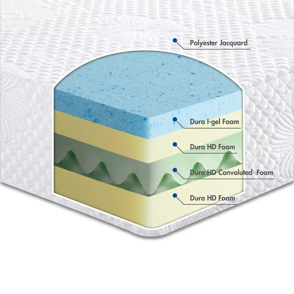9'' Gel Memory Foam Mattress, Medium Firm, Twin B6469