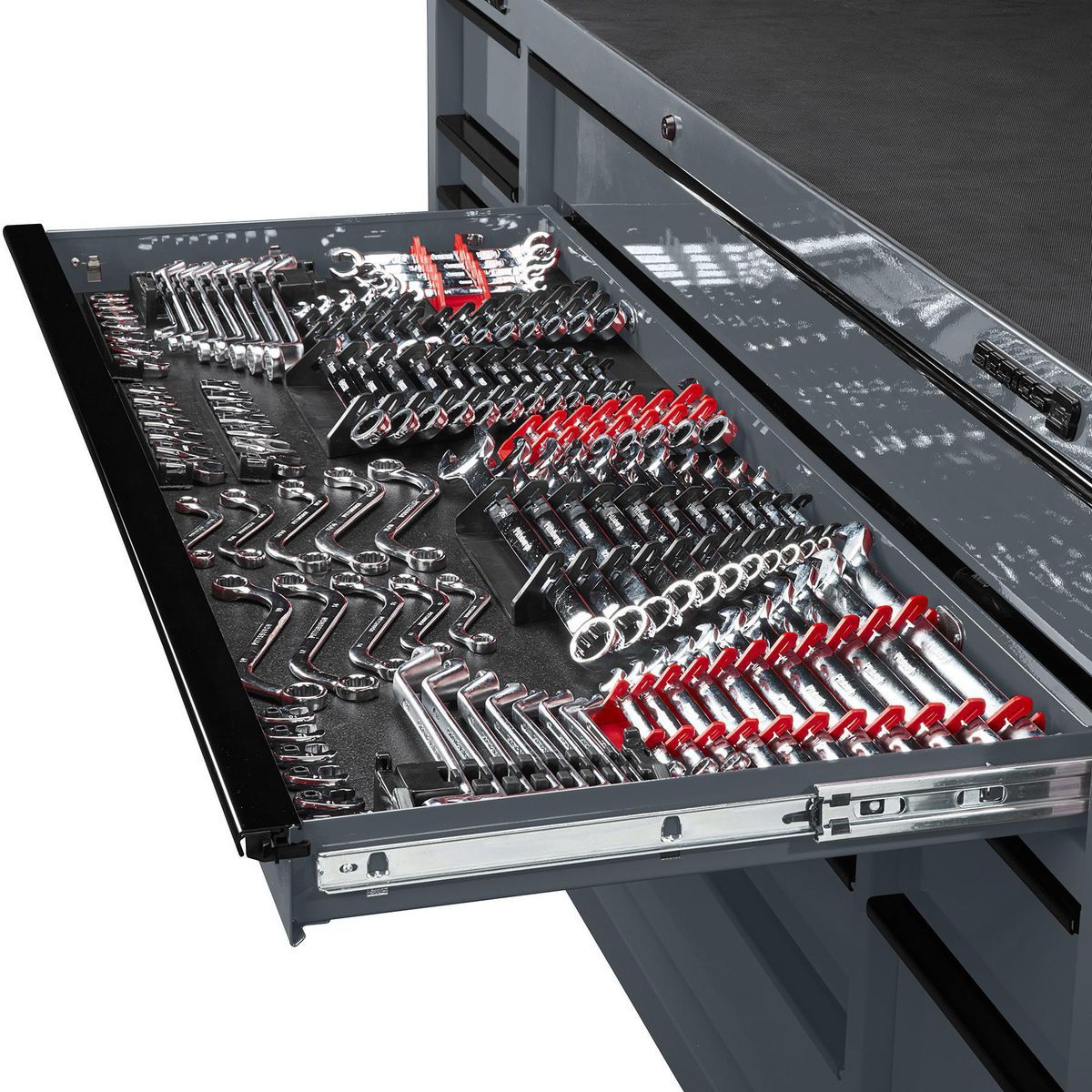 72 in. x 22 in. Triple-Bank Roll Cab, Slate Gray I647272