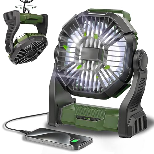 Portable Rechargeable Fan with LED Lantern V172