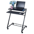 Portable Rolling Laptop Cart with Casters, Black P581