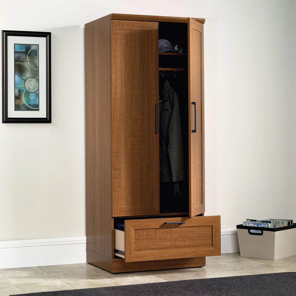 Sienna Oak Finish Wardrobe/Storage Cabinet O9130