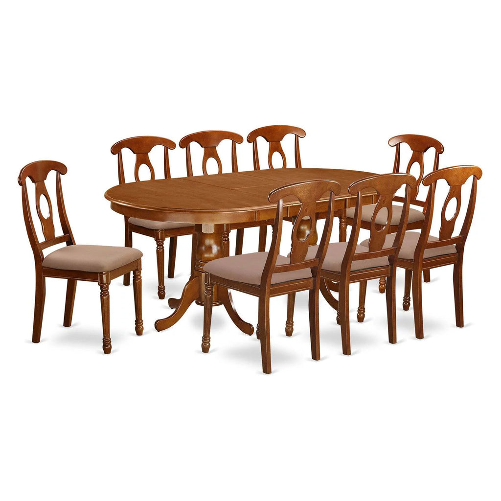 Black Cherry 9 Piece Oval Wood Dining Room Set X7394