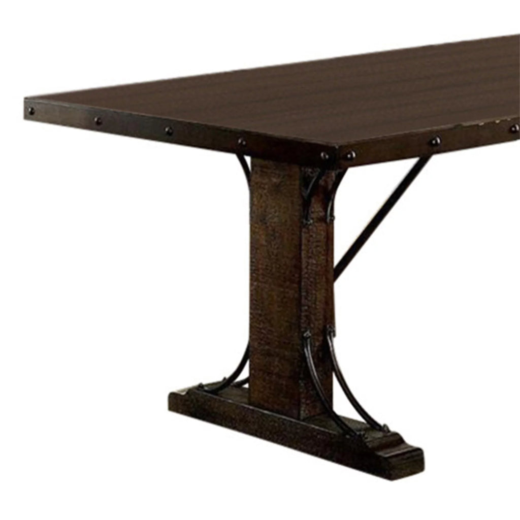 Rustic Walnut Brown Dining Table F663732