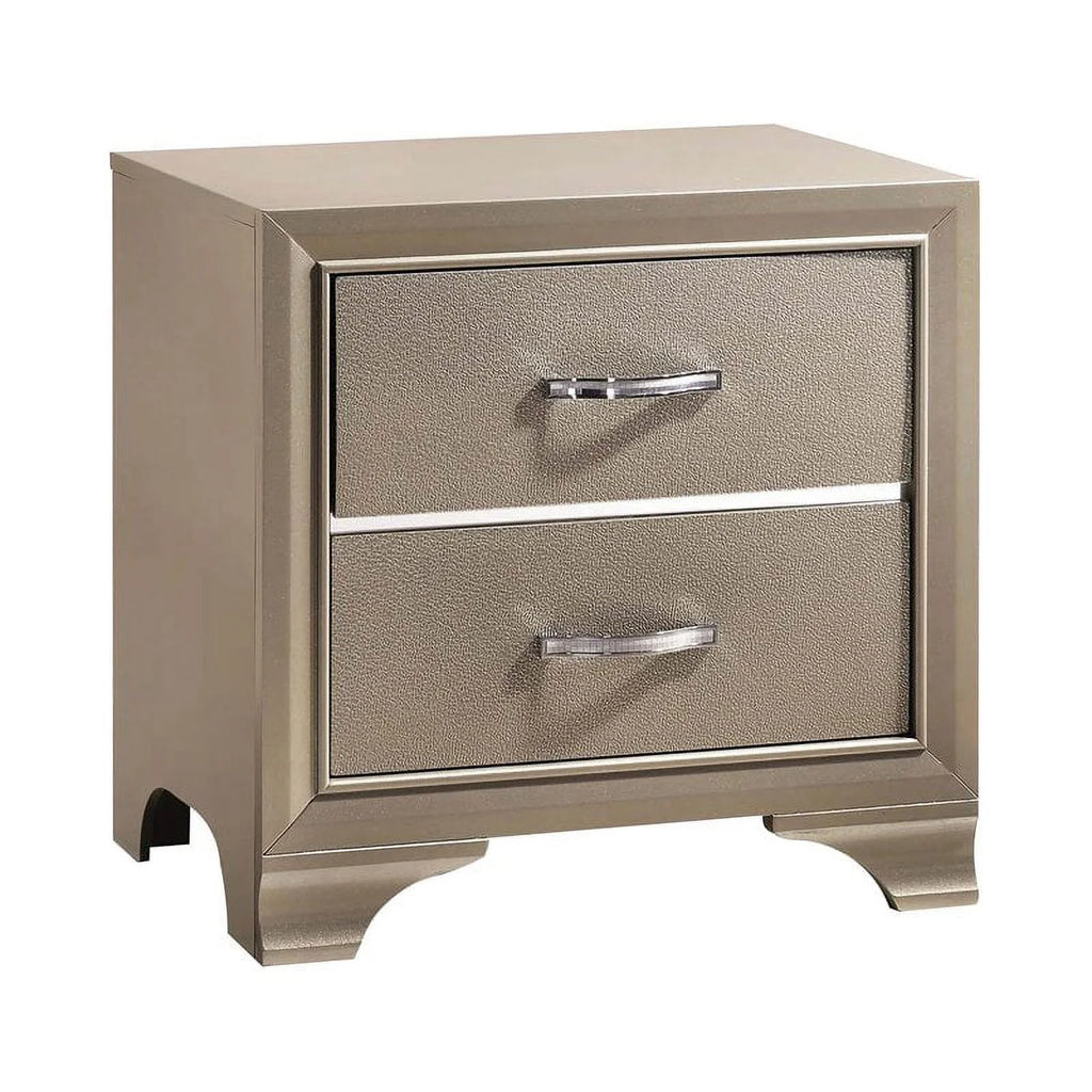 Metallic Champagne Bedroom Set W7135