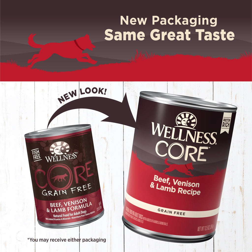 Grain Free Canned Dog Food, Beef, Venison & Lamb, 12.5-Ounce Can (Pack of 12) C1788