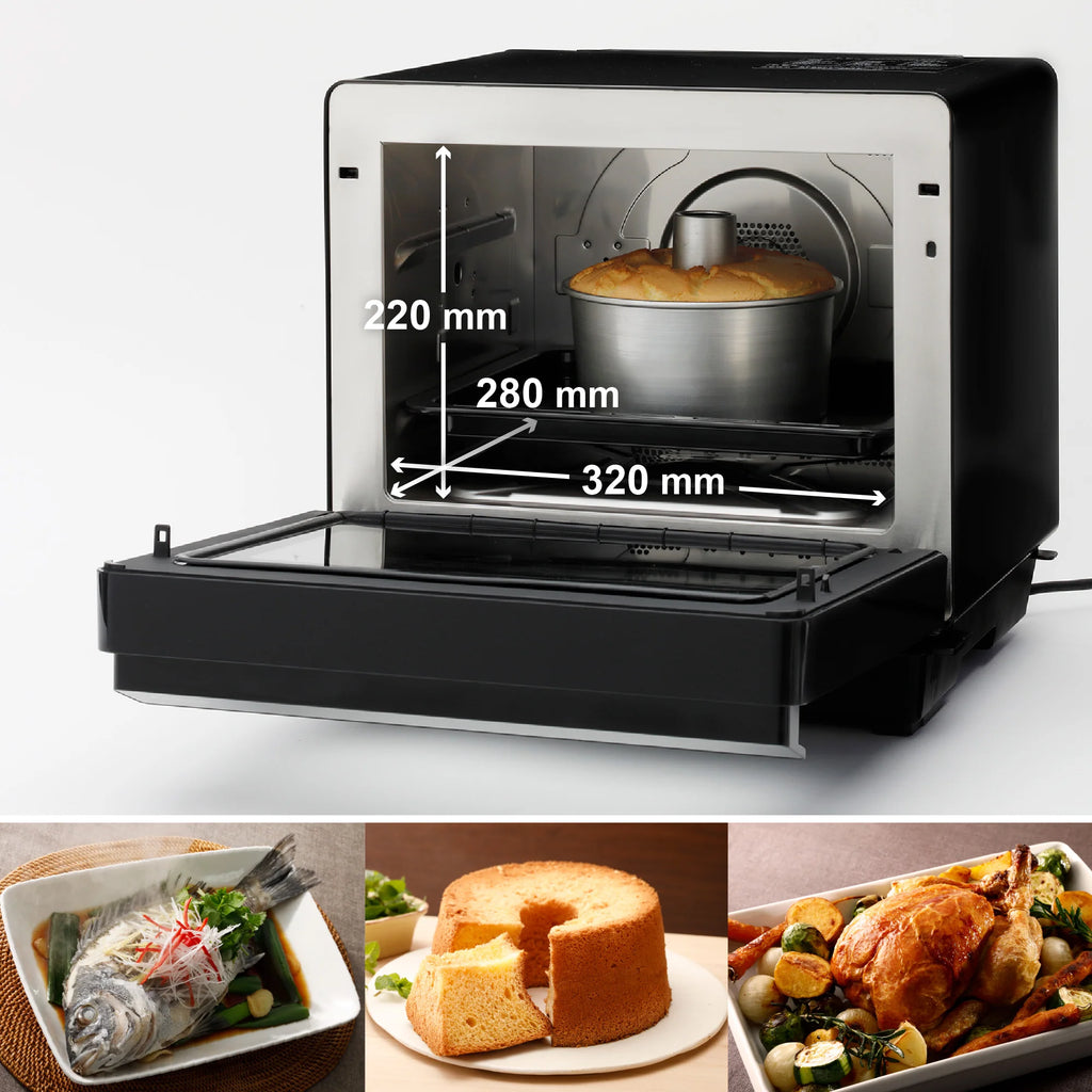 20L 2-in-1 Black Steam Convection Oven K678