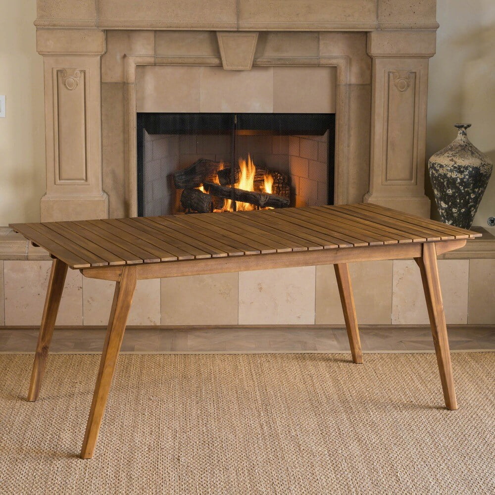 Brown Wood Dining Table E146