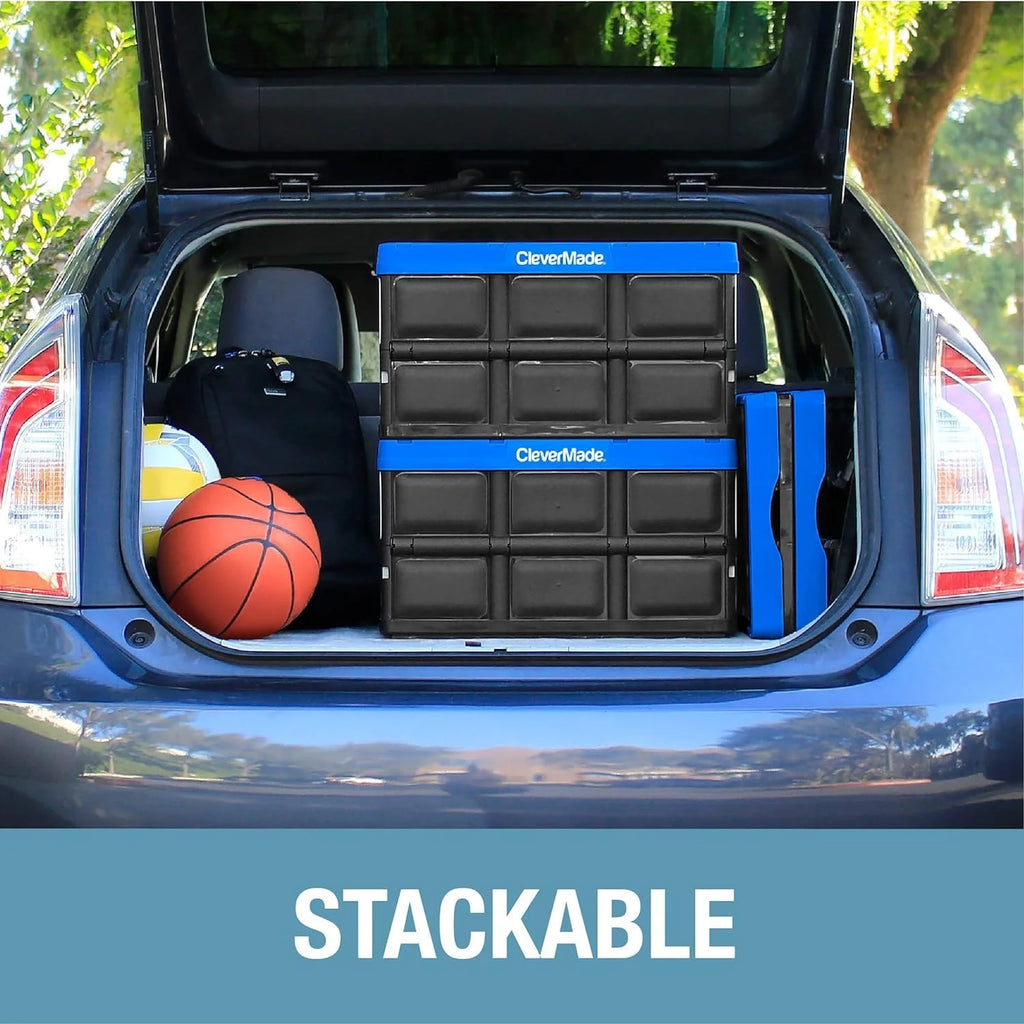 Collapsible Storage Bin 32L Royal Blue 3 Pack M706