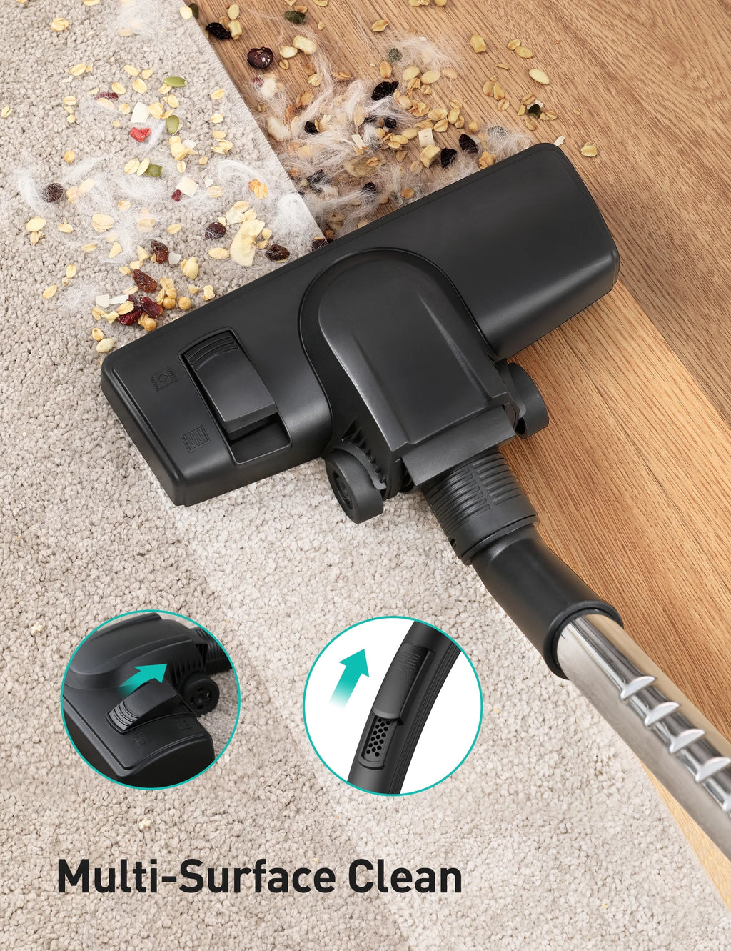 1200W 3.6QT Bagless Canister Vacuum Cleaner V55763