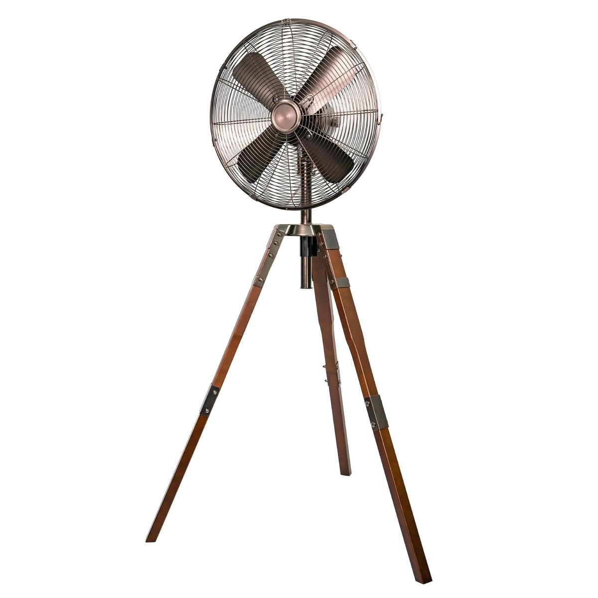 3 Speed Oscillating 16 in Stand Fan with Wood Tripod Legs V314352