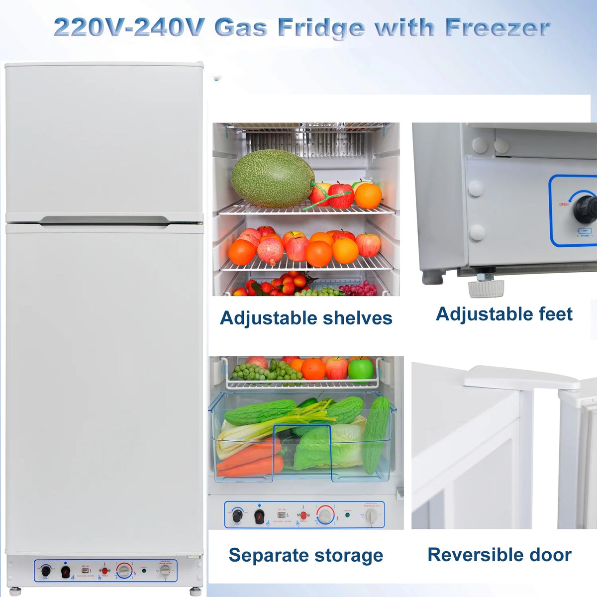 9.4 Cu ft Propane Refrigerator AC 110V O17341