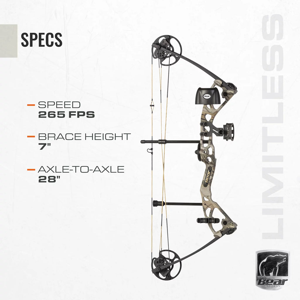 Dual Cam Compound Bow with Quiver, Sight and Rest S15940