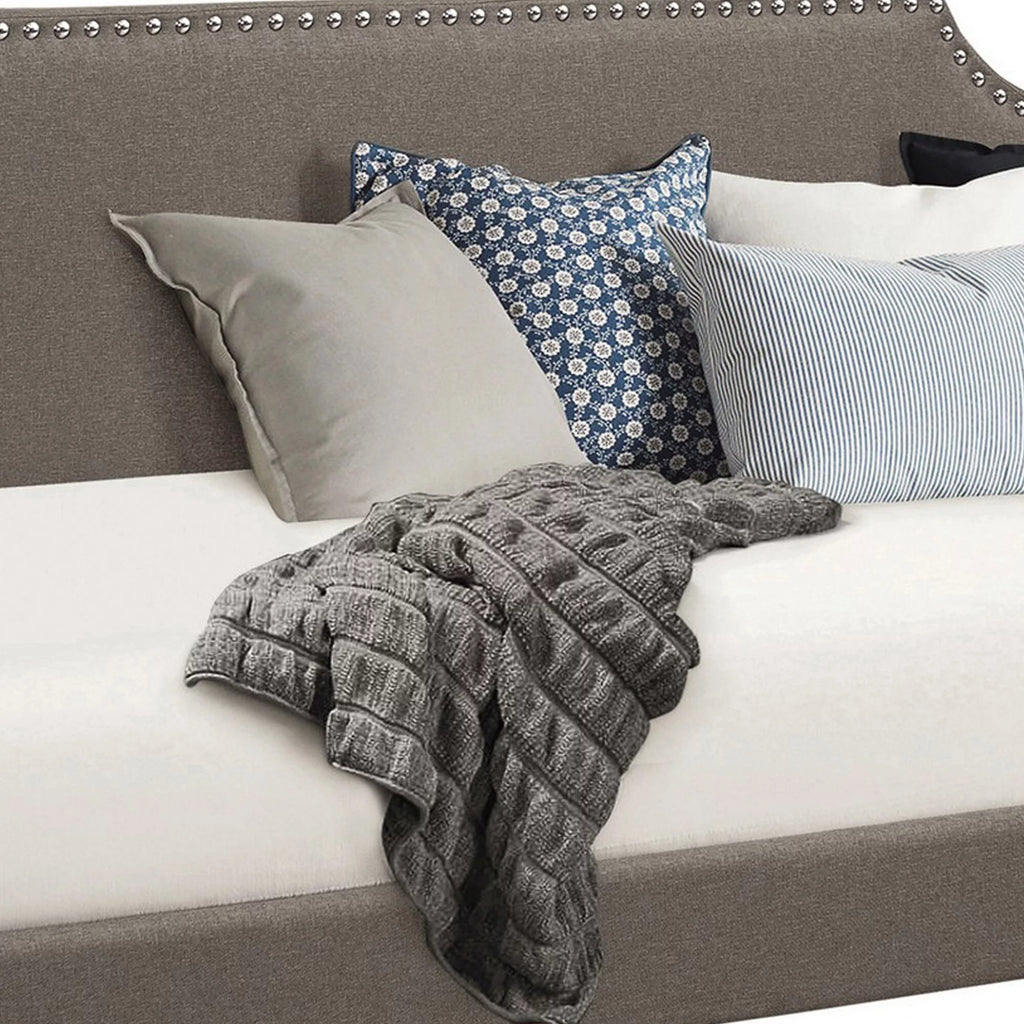 Gray Fabric Upholstered Daybed R21436