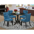 Black Mineral Blue Dining Room Table Set G700