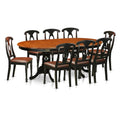 Black Cherry 9 Piece Oval Wood Dining Room Set X7394