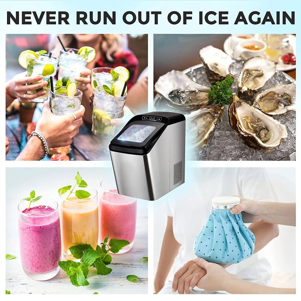 Countertop Stainless Steel Nugget Ice Maker P895