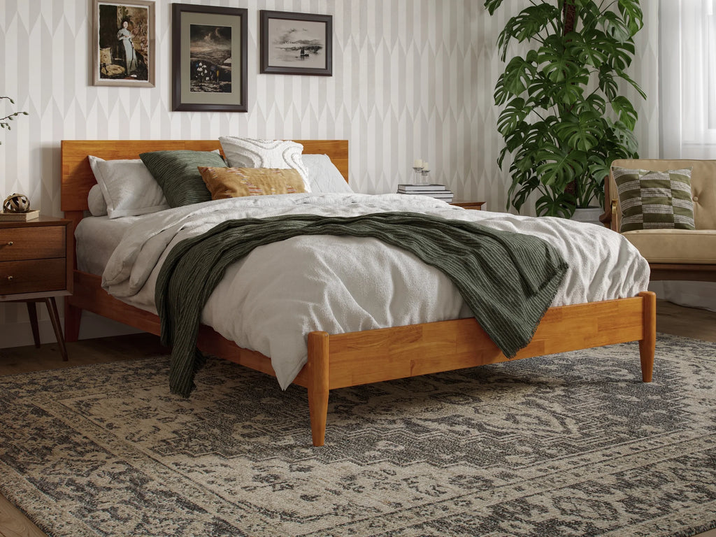 Solid Wood Low Profile Platform Bed V9072