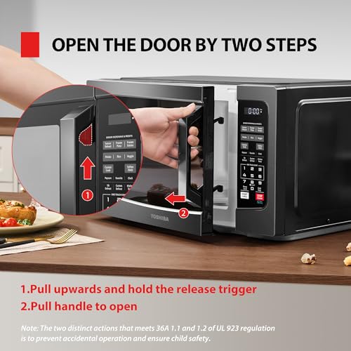 1000W 1.2 Cu Ft Black Countertop Microwave Oven J686