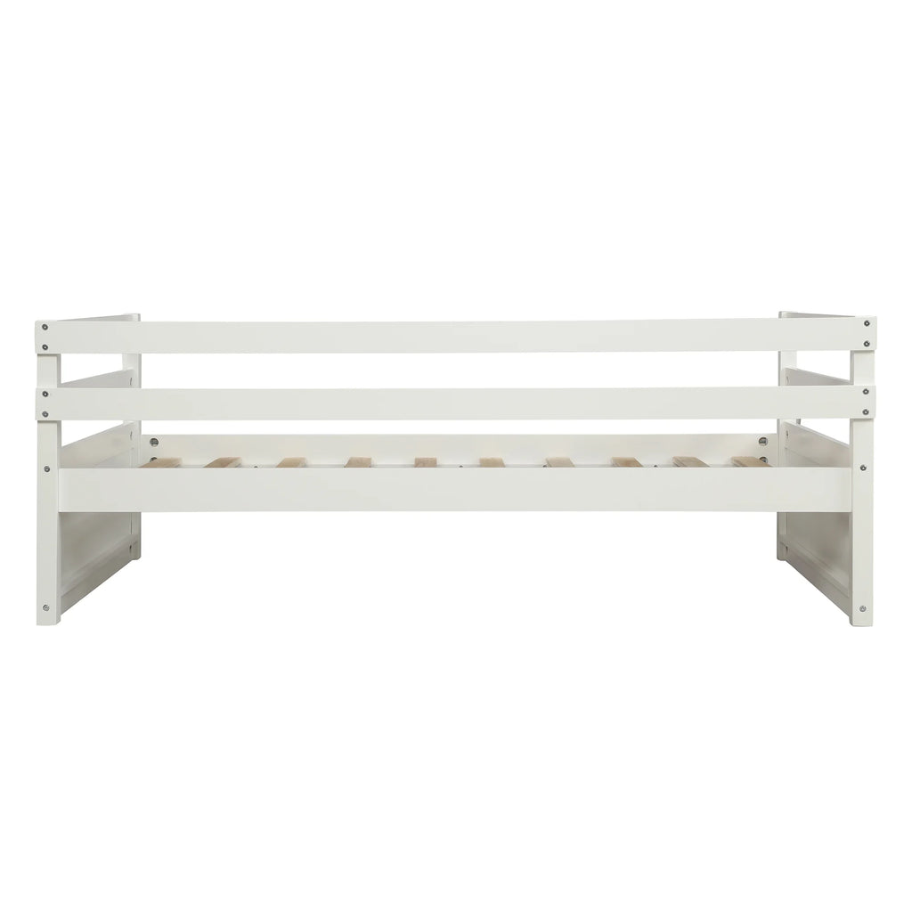 Solid Wood Daybed with Trundle White Q786941