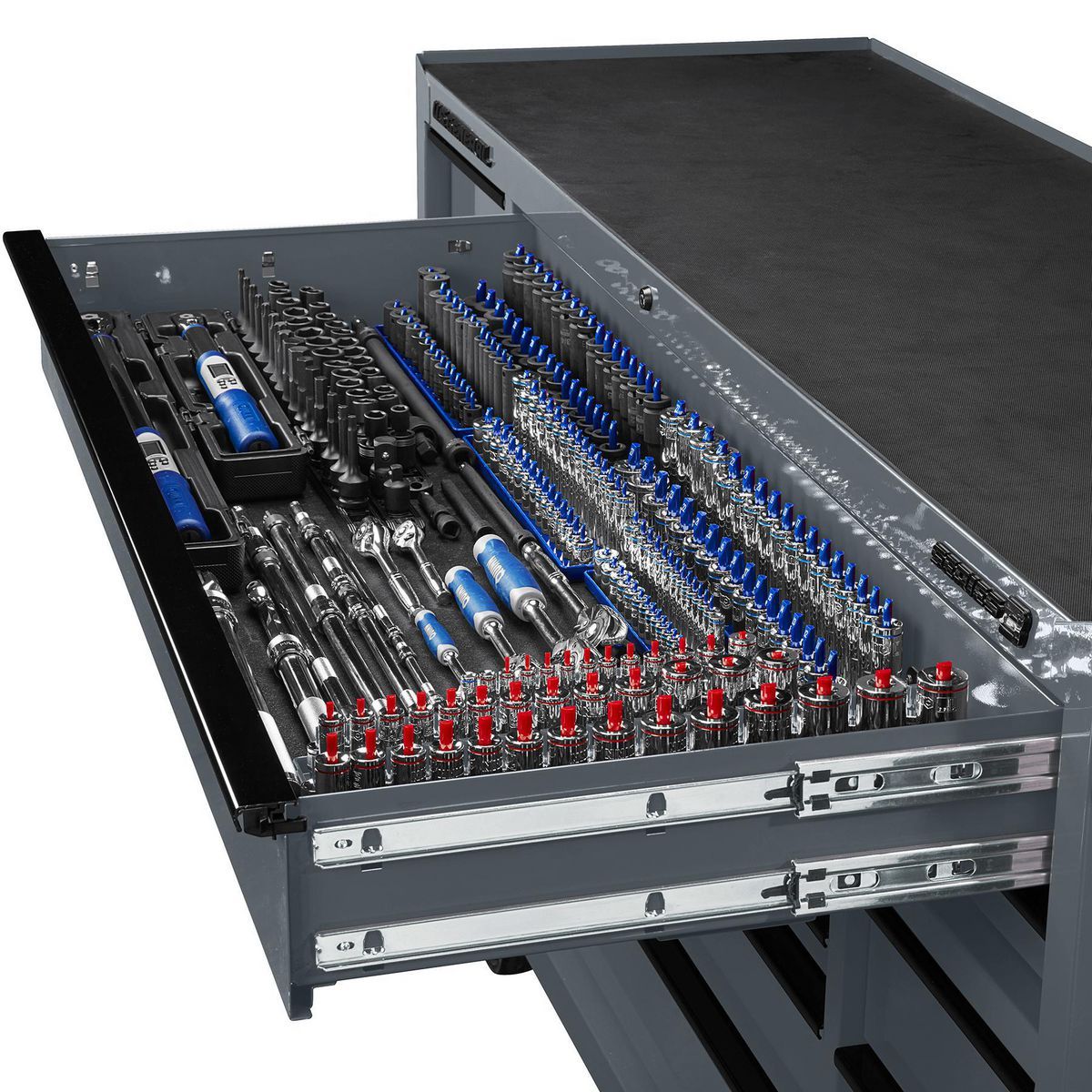 72 in. x 22 in. Triple-Bank Roll Cab, Slate Gray I647272