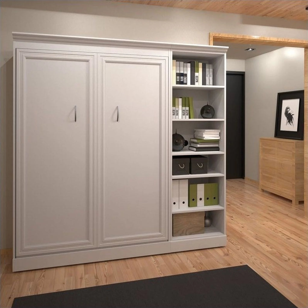 84'' Full Wall Bed with Storage Unit White O496194